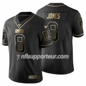 Maillot Homme New York Giants Daniel Jones 8 Nike Noir Golden Edition 100th